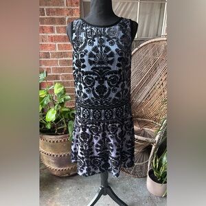 Elegant Black and Gray Patterned Dress by Max Studio Specialty Products